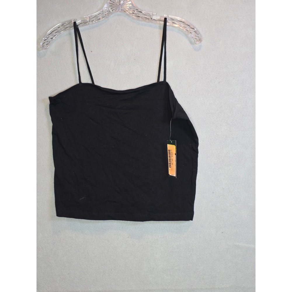 Wild Fable Black Spaghetti Strap Cami Tank Top XL New Irregular Asymmetrical